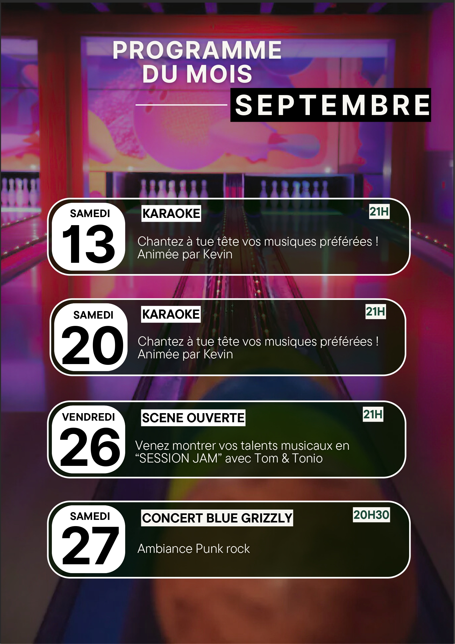 programmation septembre 2025